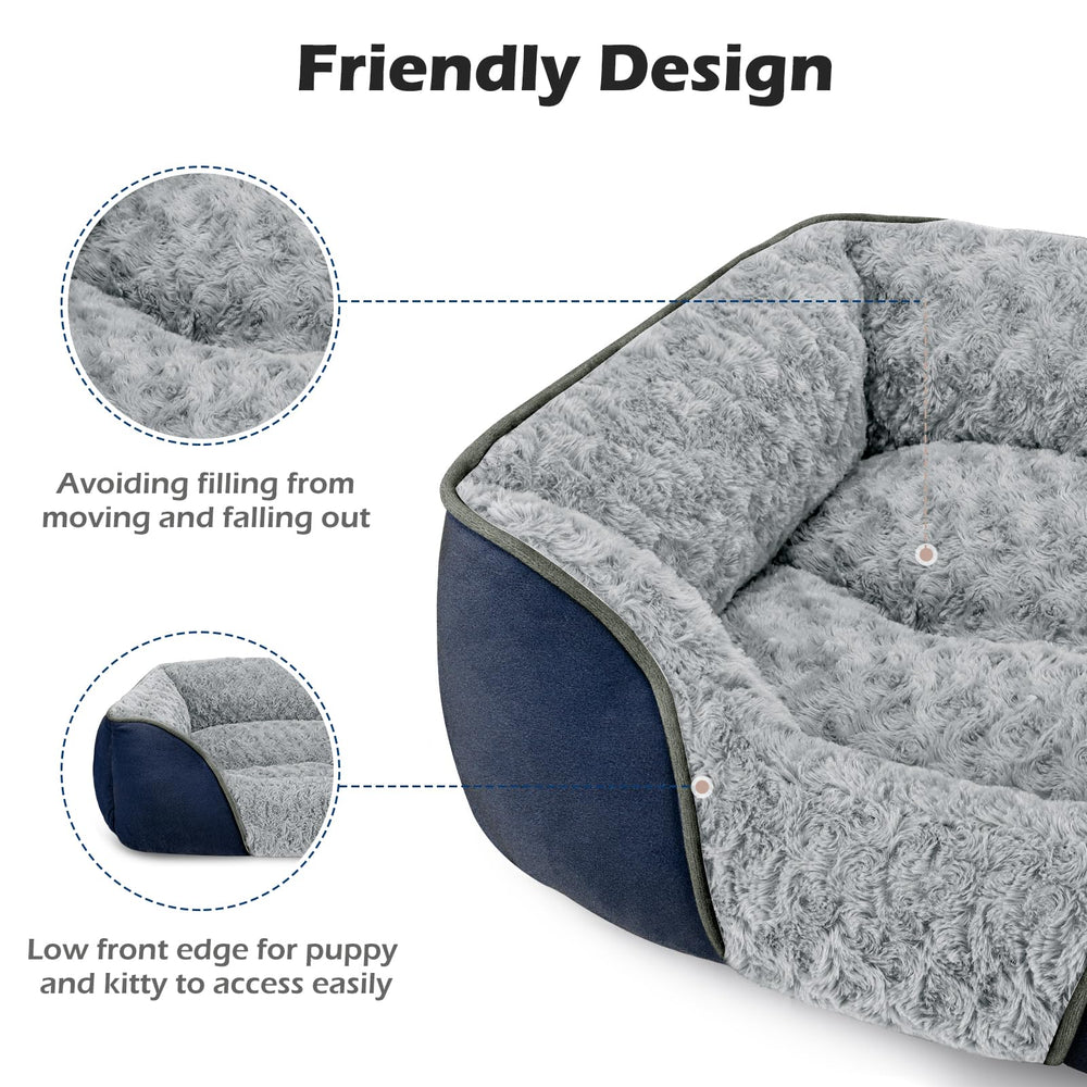 INVENHO X-Large Dog Bed turned over to show its non-slip bottom.