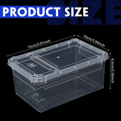 Irenare Reptile Breeding Box close-up showing the transparent plastic construction.