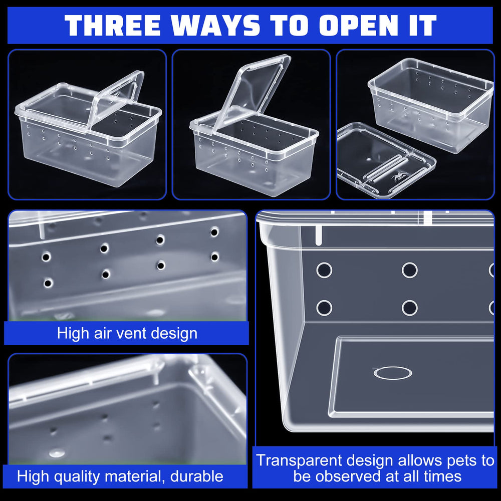 Irenare reptile breeding box showing its double-opening access design.