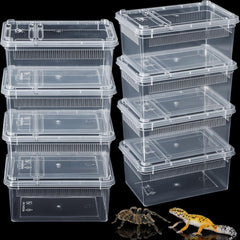 Irenare Reptile Breeding Box shown from the front with its clear plastic body.