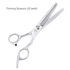 iSeaFly grooming scissors kit featuring the curved shears for pet grooming.