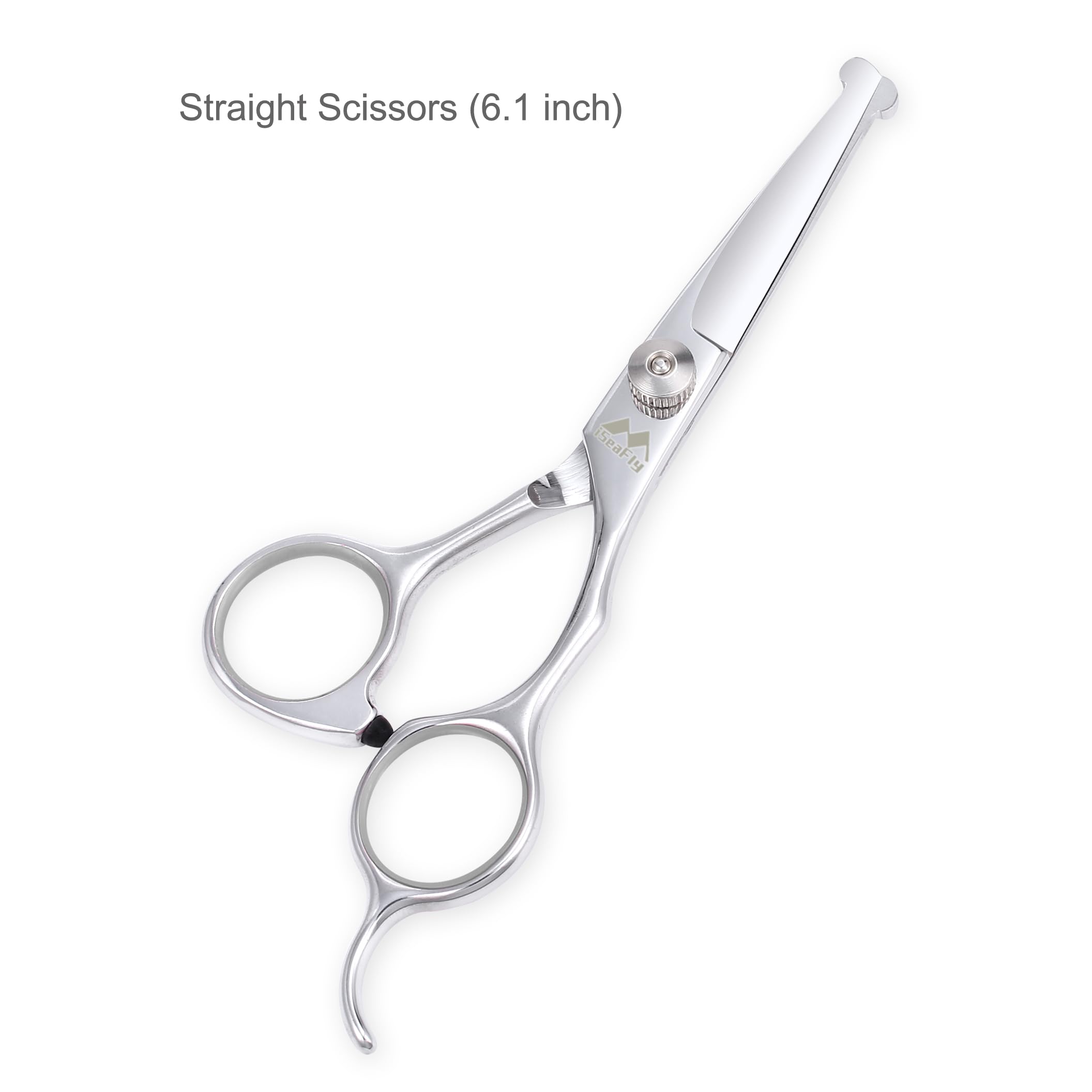 iSeaFly grooming scissors kit showing the rounded tips on a pair of shears.