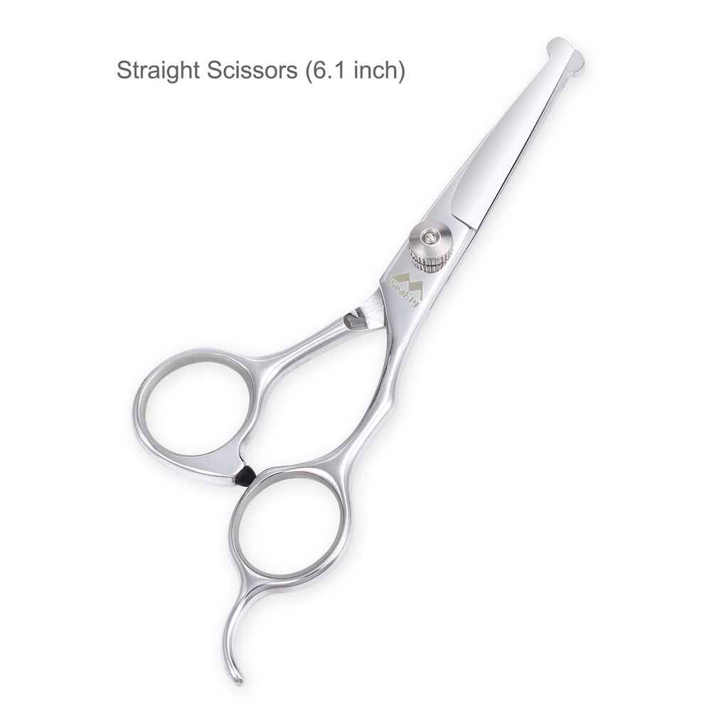 iSeaFly grooming scissors kit showing the rounded tips on a pair of shears.