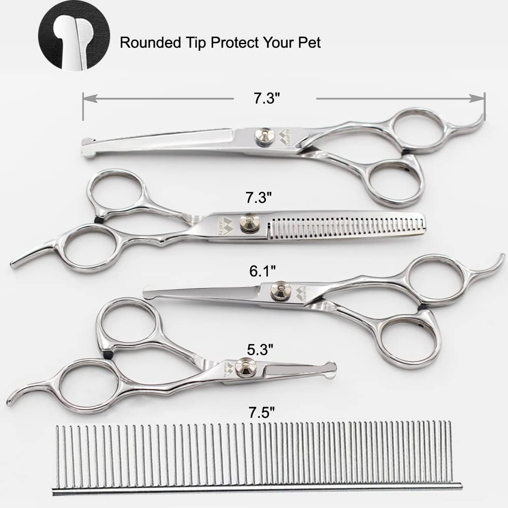 iSeaFly grooming scissors kit with its two straight shear styles shown together.