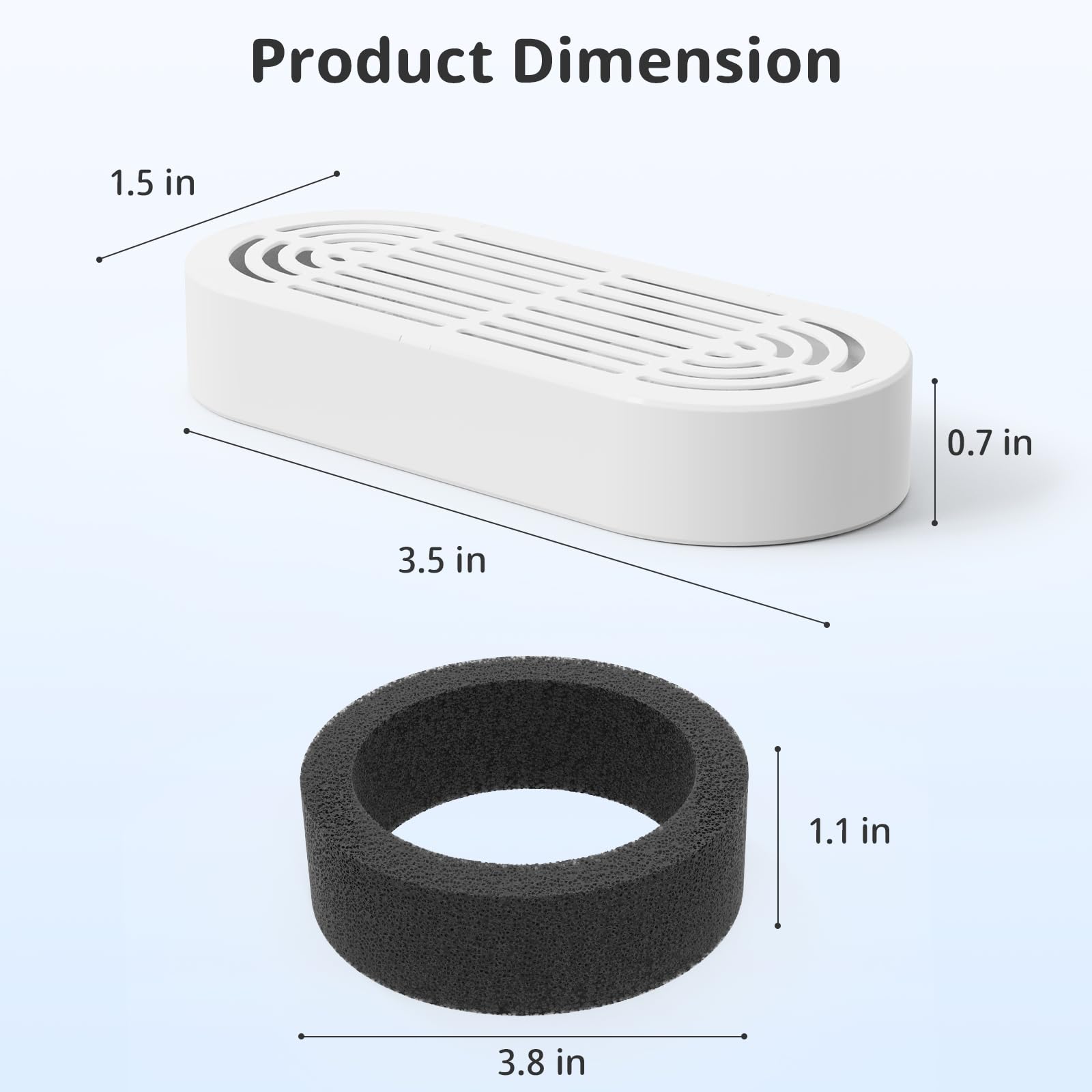 ITSCUTE cat water fountain filter shown fitted in a compatible pet fountain.