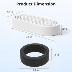 ITSCUTE cat water fountain filter shown fitted in a compatible pet fountain.