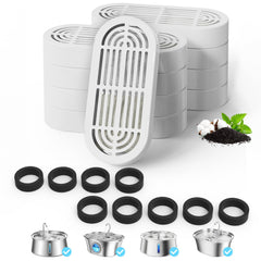 ITSCUTE cat water fountain filter set viewed from the front.