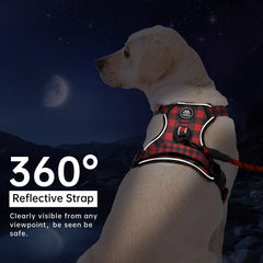 IVY&LANE dog harness reflective strips shown in close-up.