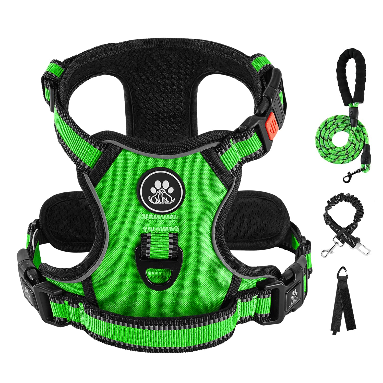 IVY&LANE dog harness set shown from the front.