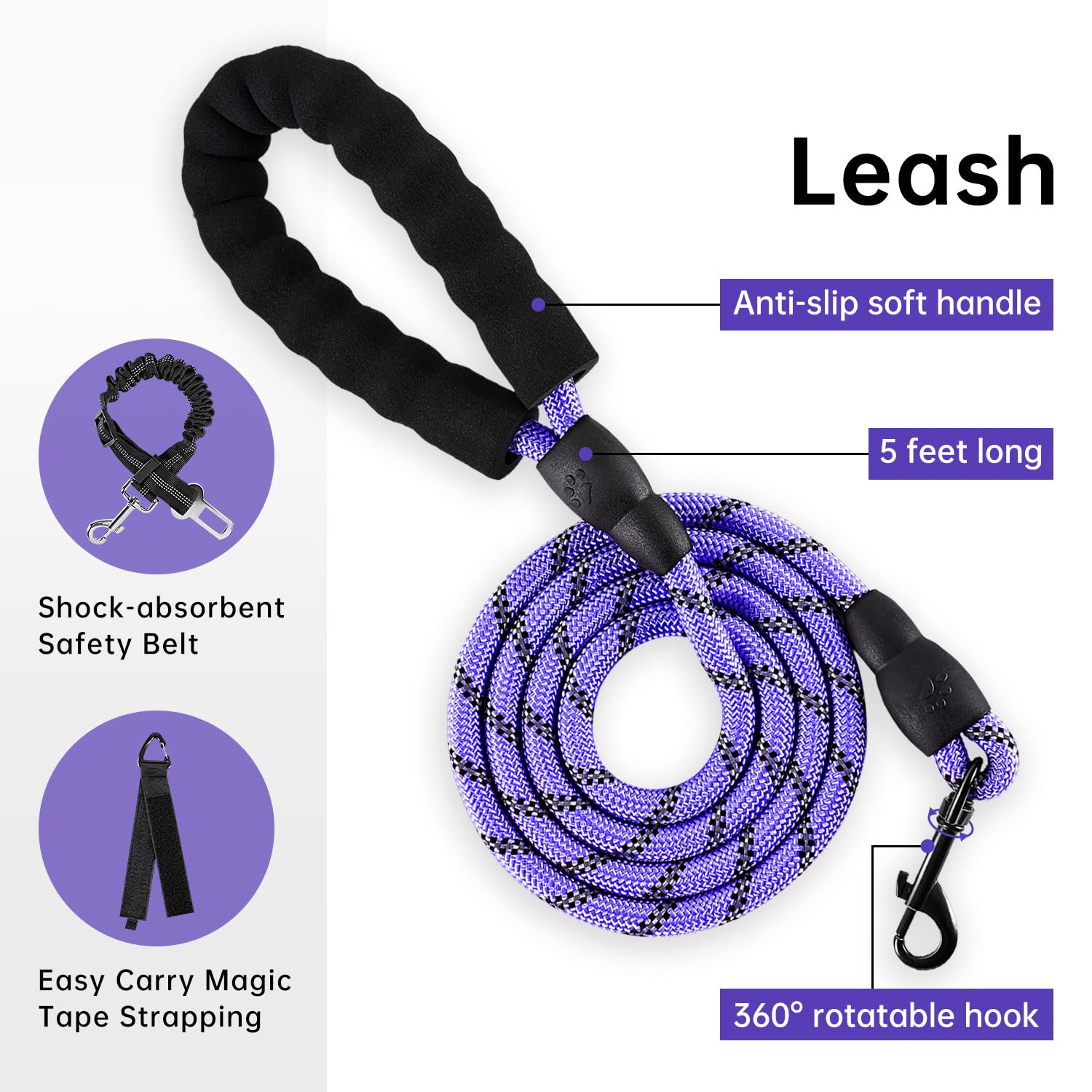 IVY&LANE dog harness close-up showing its front and back alloy clips.