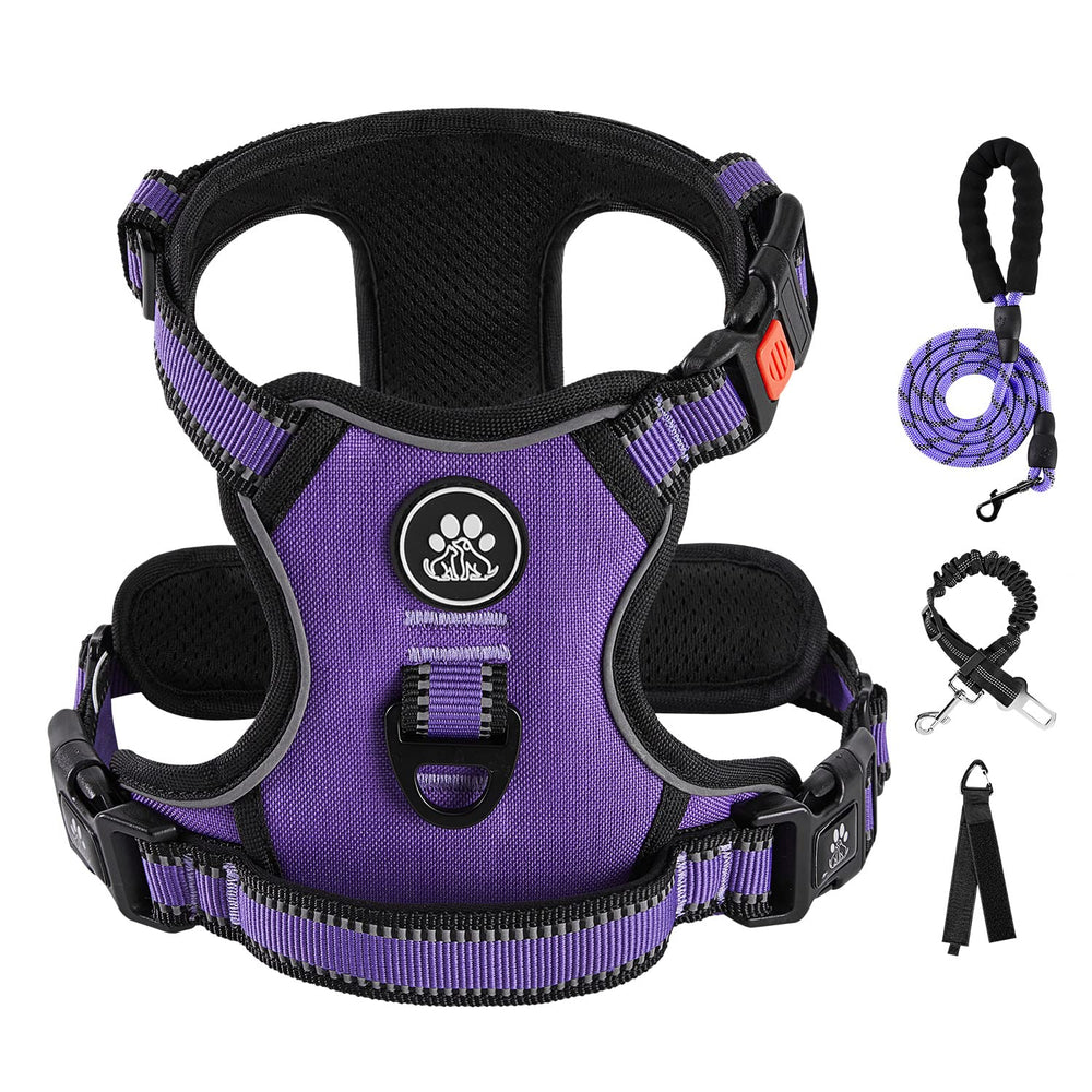 IVY&LANE dog harness shown from the front in its reflective vest style.
