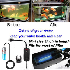 JackSuper Aquarium UVC Clean Light with its compact lamp body in focus.