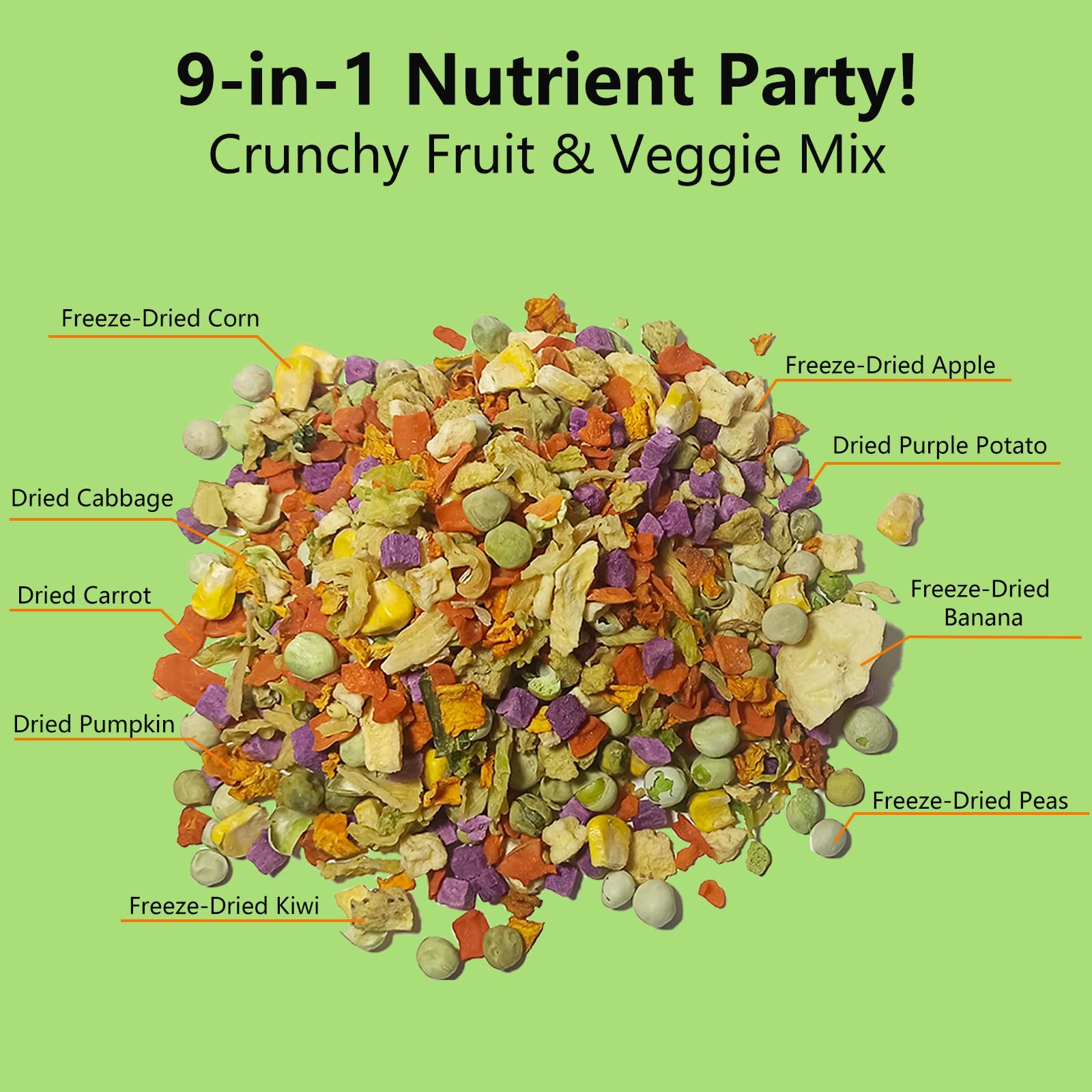 JADINGSFARM Natural Hamster Food featuring fruit and vegetable ingredients.