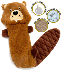 Jalousie stuffingless dog toy in the badger design.