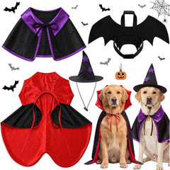 Janmercy Halloween pet costume set shown from the front.