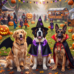 Janmercy pet costume shown as a Halloween outfit for a pet.
