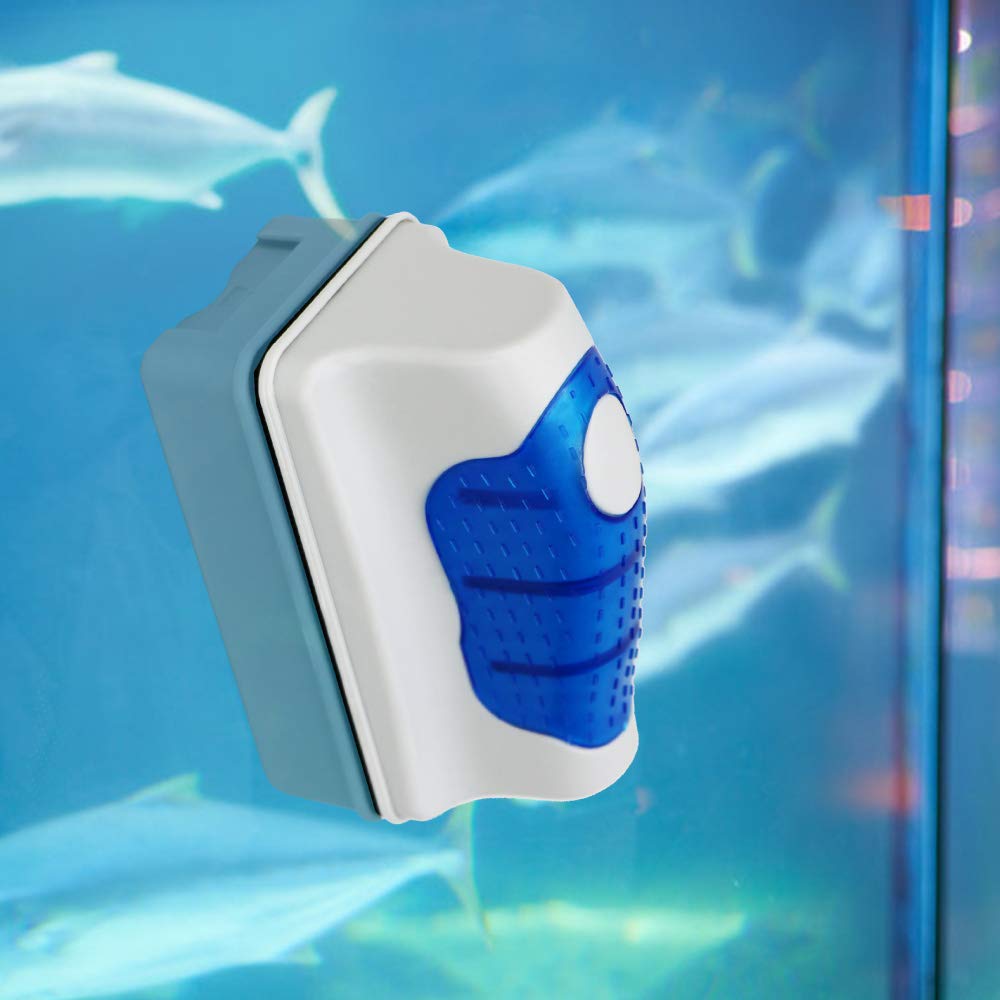 Jasonwell aquarium glass cleaner showing the floating inner brush.