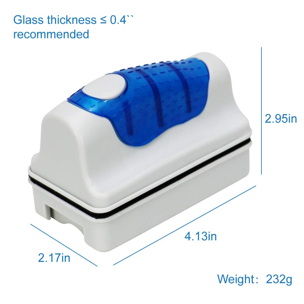 Jasonwell aquarium glass cleaner showing the non-slip outer handle grip.