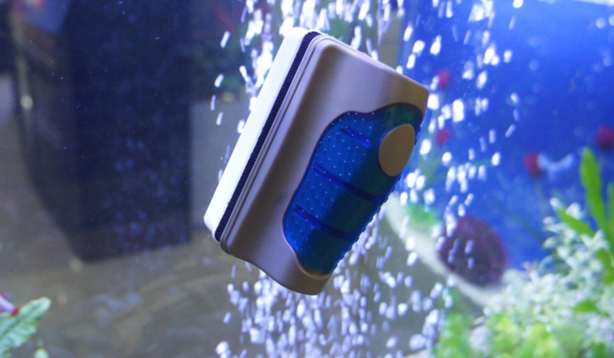 Jasonwell aquarium glass cleaner shown from a side angle to display its shape.