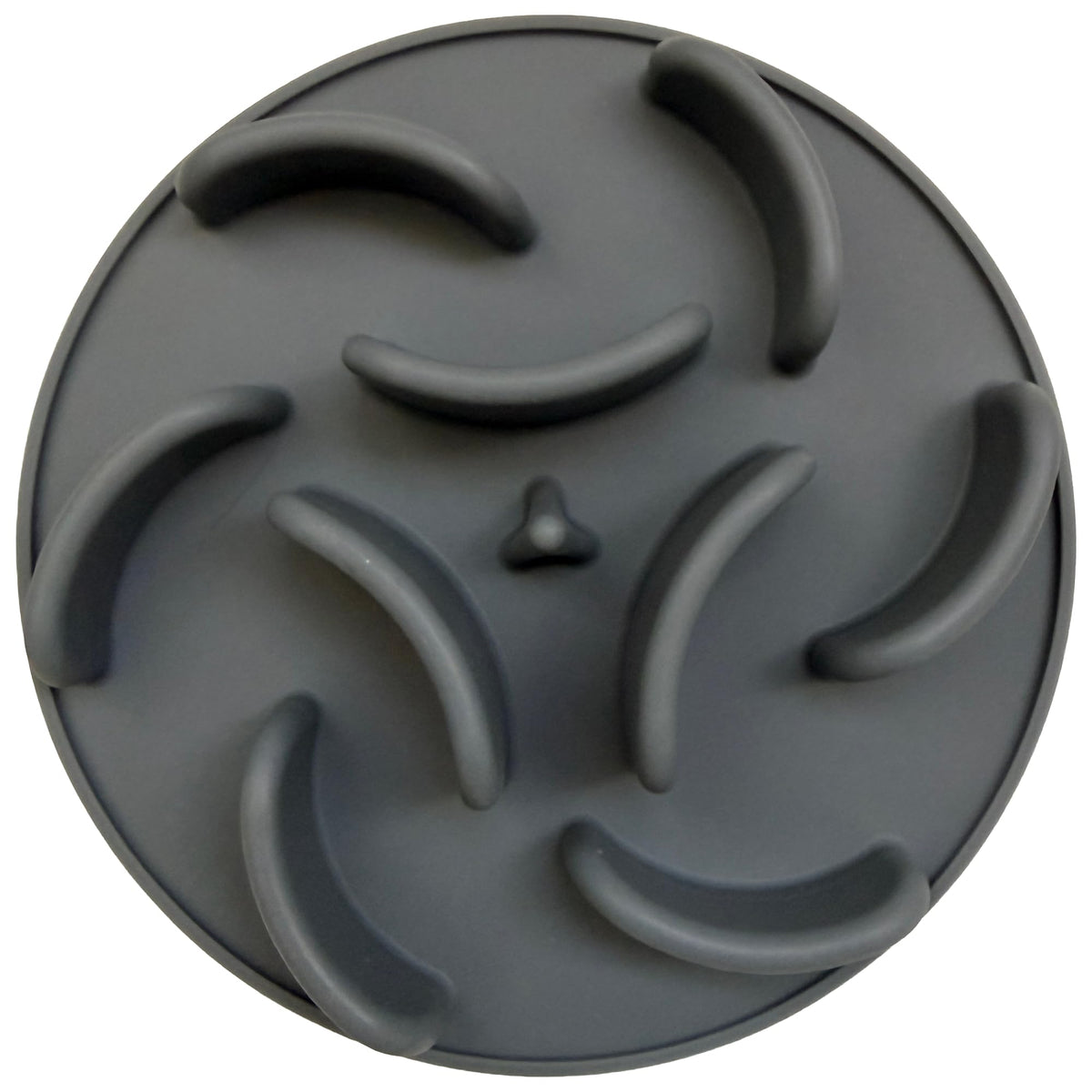 JC Market Co Silicone Slow Feeder Dog Bowl Insert shown from the front in gray.