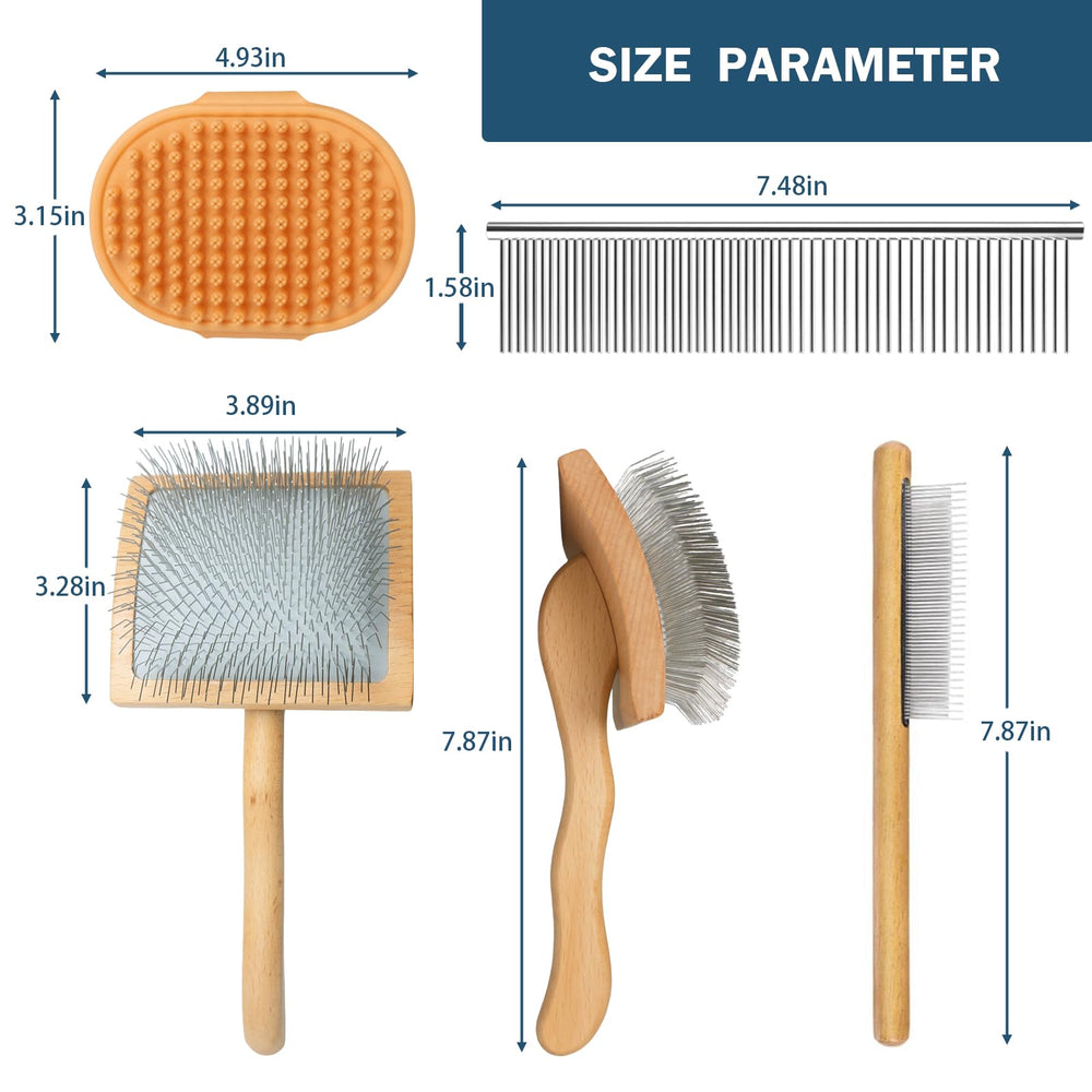 JENFOSLAN dog bath brush being used during a shampoo bath.
