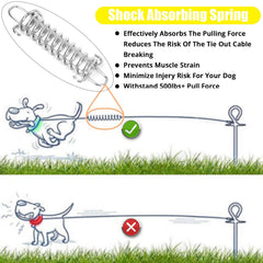 jenico Dog Tie Out Cable close-up showing the vinyl coating over the wire core.