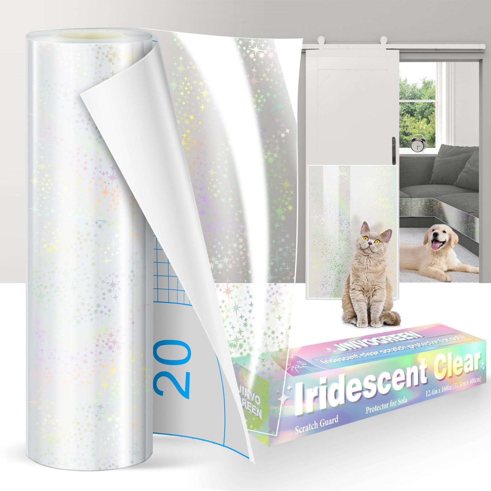 JINVOGREEN cat scratch furniture protector shown as a full roll.