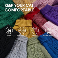 Jnancun cat sweater close-up showing its knit texture.