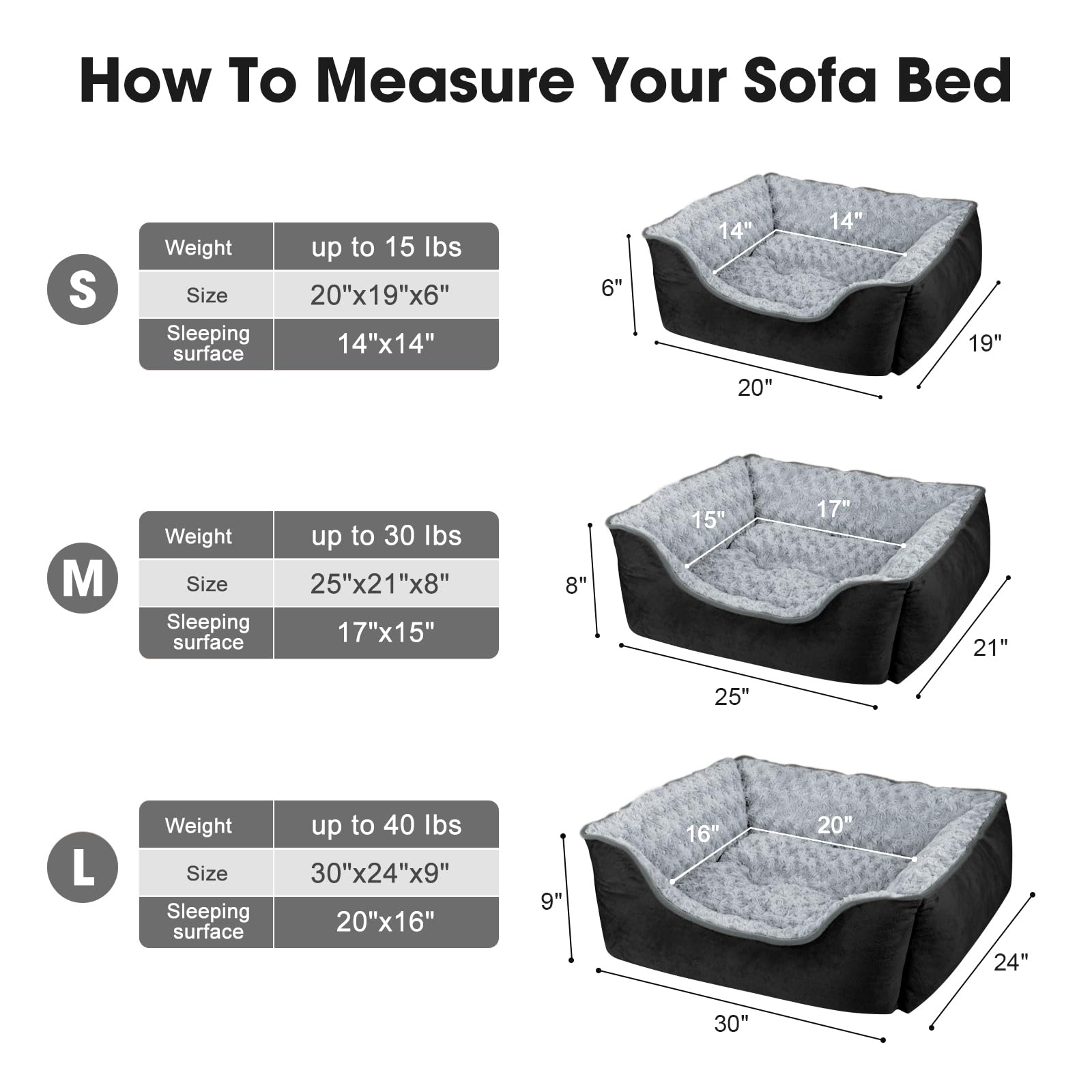 JOEJOY Rectangle Dog Bed shown from below to display its non-slip bottom.