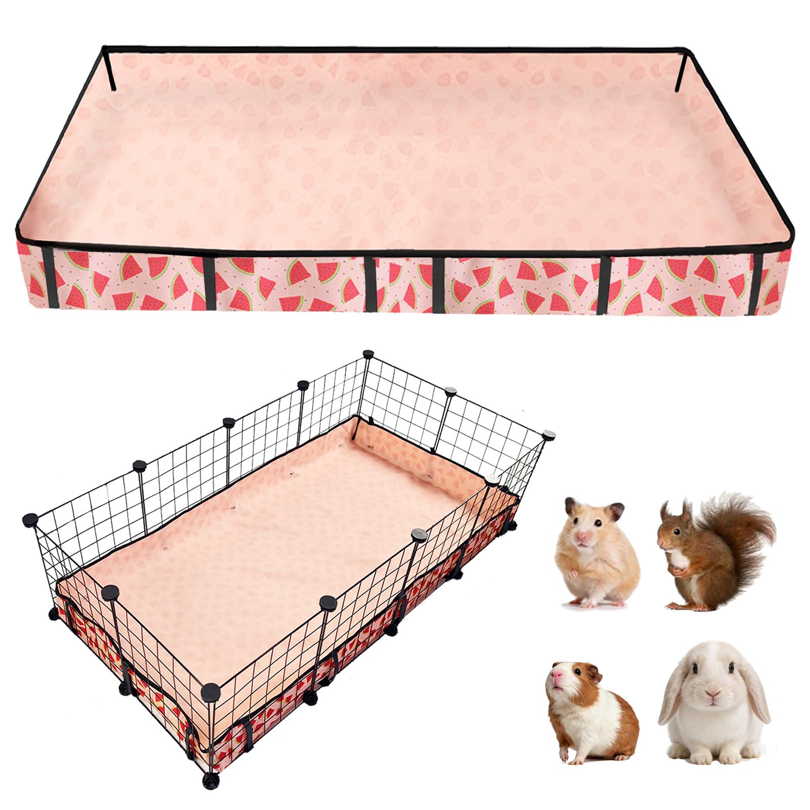 JOGEPEYO cage liner shown from the front with its watermelon design.