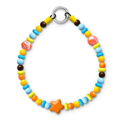 JOGIA Dog Necklace Collar detail showing the sleek finish of its beads.