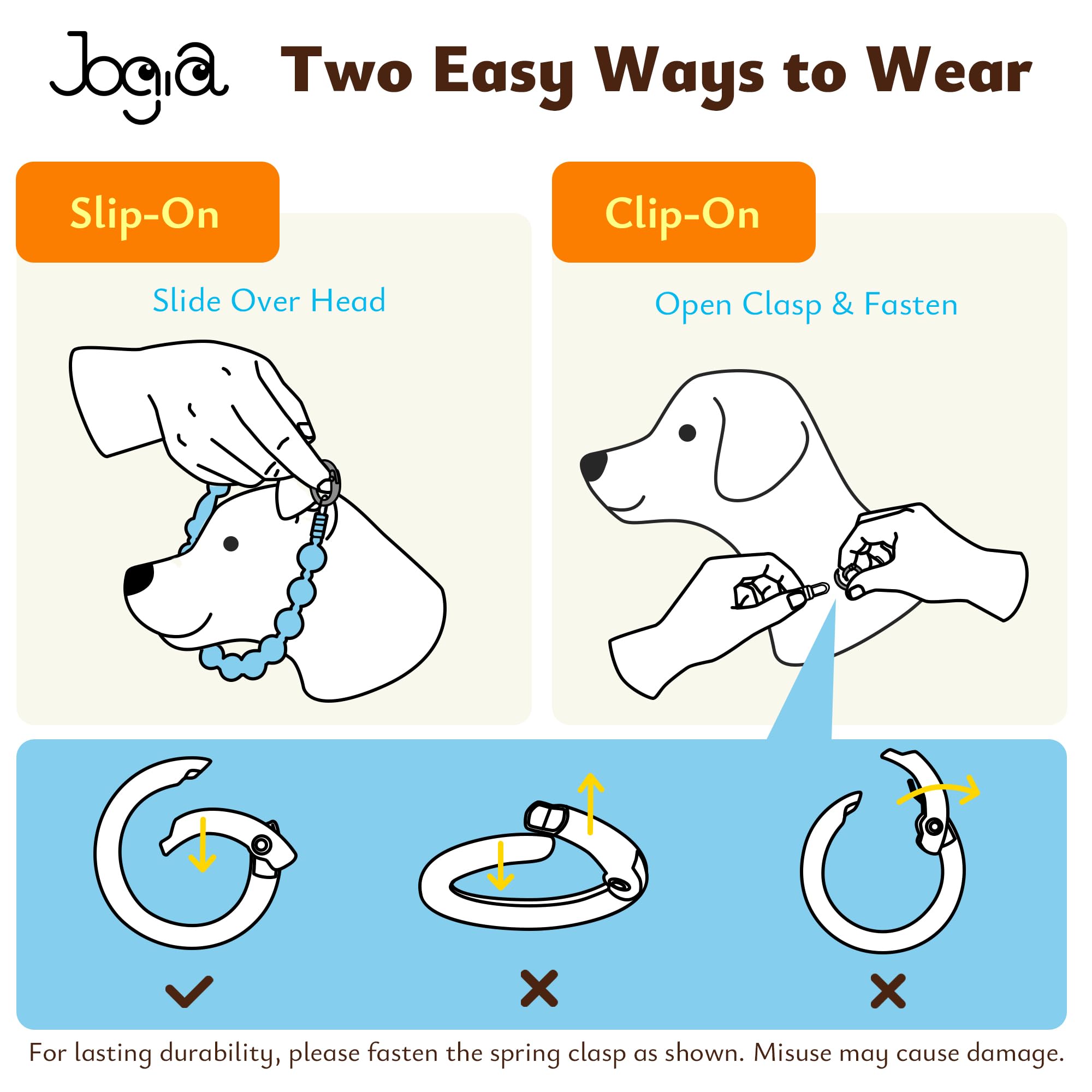 JOGIA Dog Necklace Collar styled for a dog photoshoot.