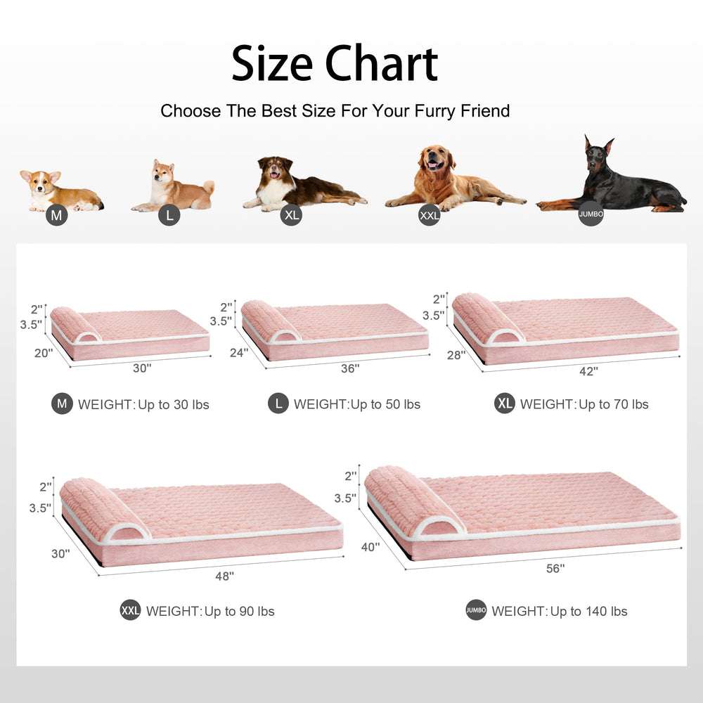 Jolifield dog bed viewed from an alternate angle to show its pink design.