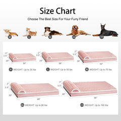 Jolifield dog bed viewed from an alternate angle to show its pink design.
