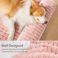 Jolifield dog bed with its removable cover shown for cleaning.