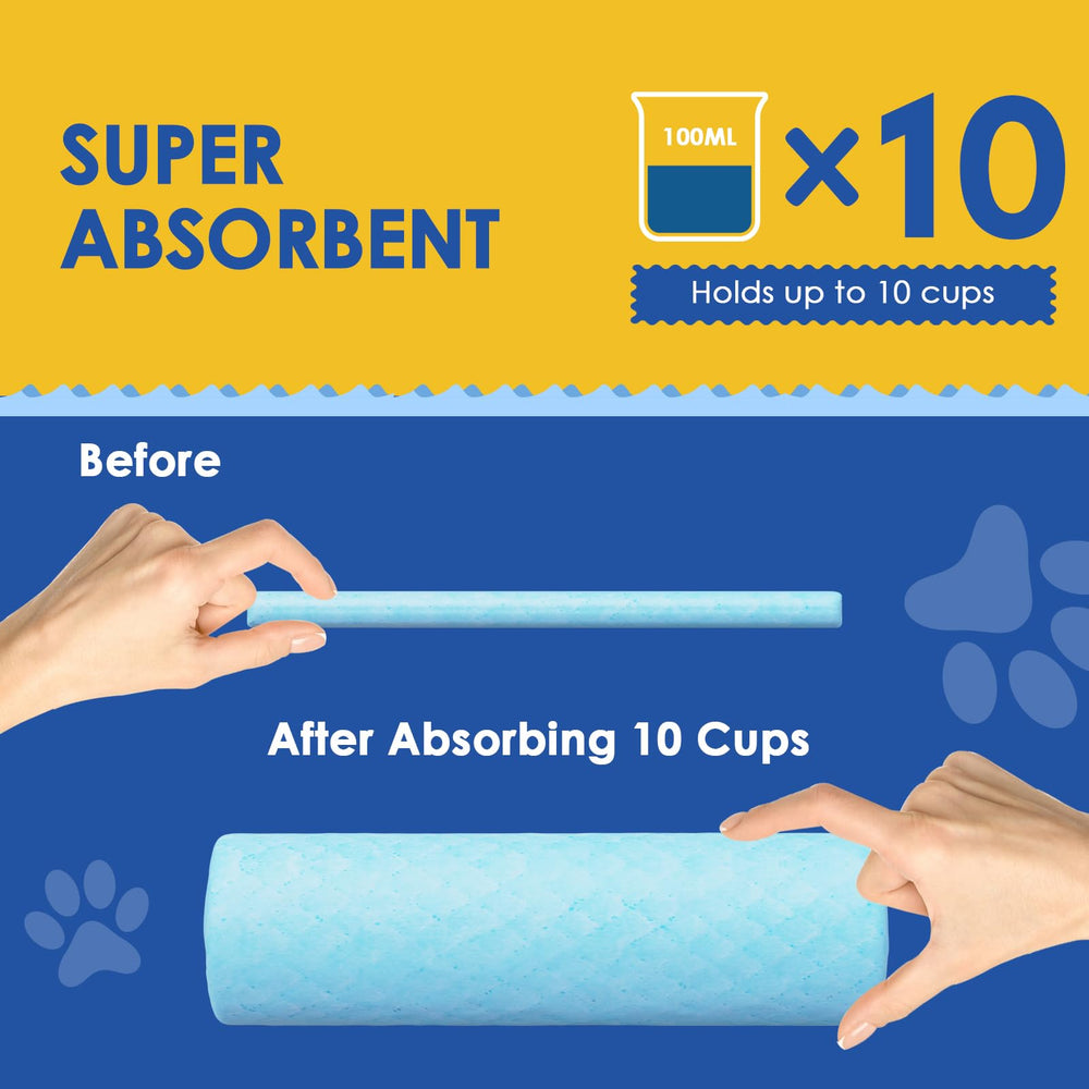 JollyMate dog pee pad detail showing adhesive tabs at the four corners.