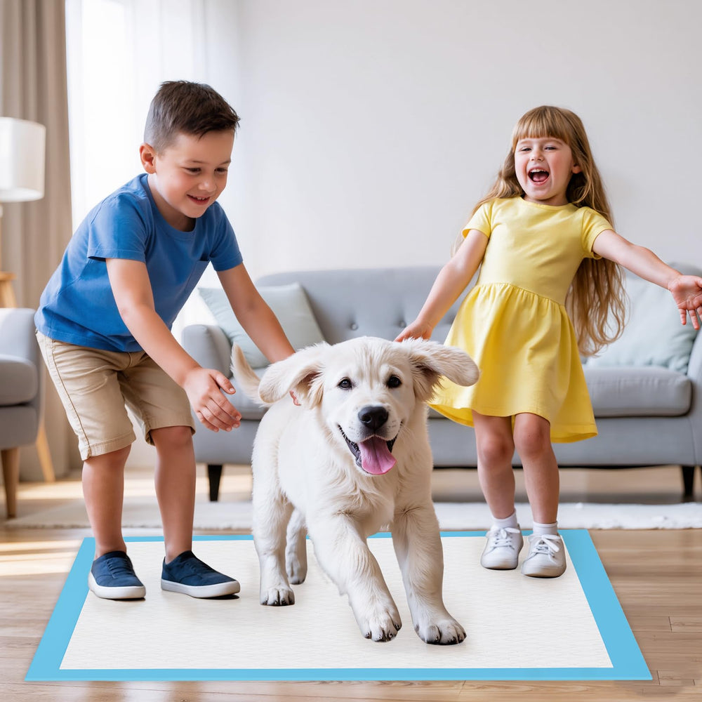 JollyMate dog pee pad shown from an alternate angle to reveal its profile.