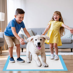 JollyMate dog pee pad shown from an alternate angle to reveal its profile.