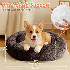 JOLLYVOGUE donut bed showing the underside and non-slip base.
