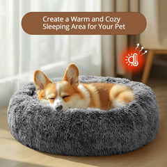 JOLLYVOGUE donut dog bed showing its non-slip base.