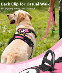 Joytale dog harness detail showing reflective strips around the harness.