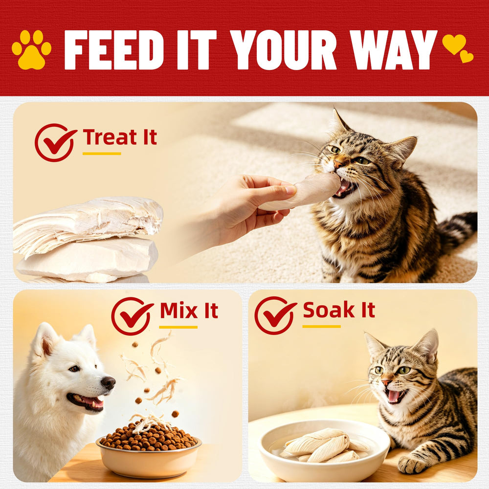 Small broken pieces of Just Try chicken treats ready for dog training.