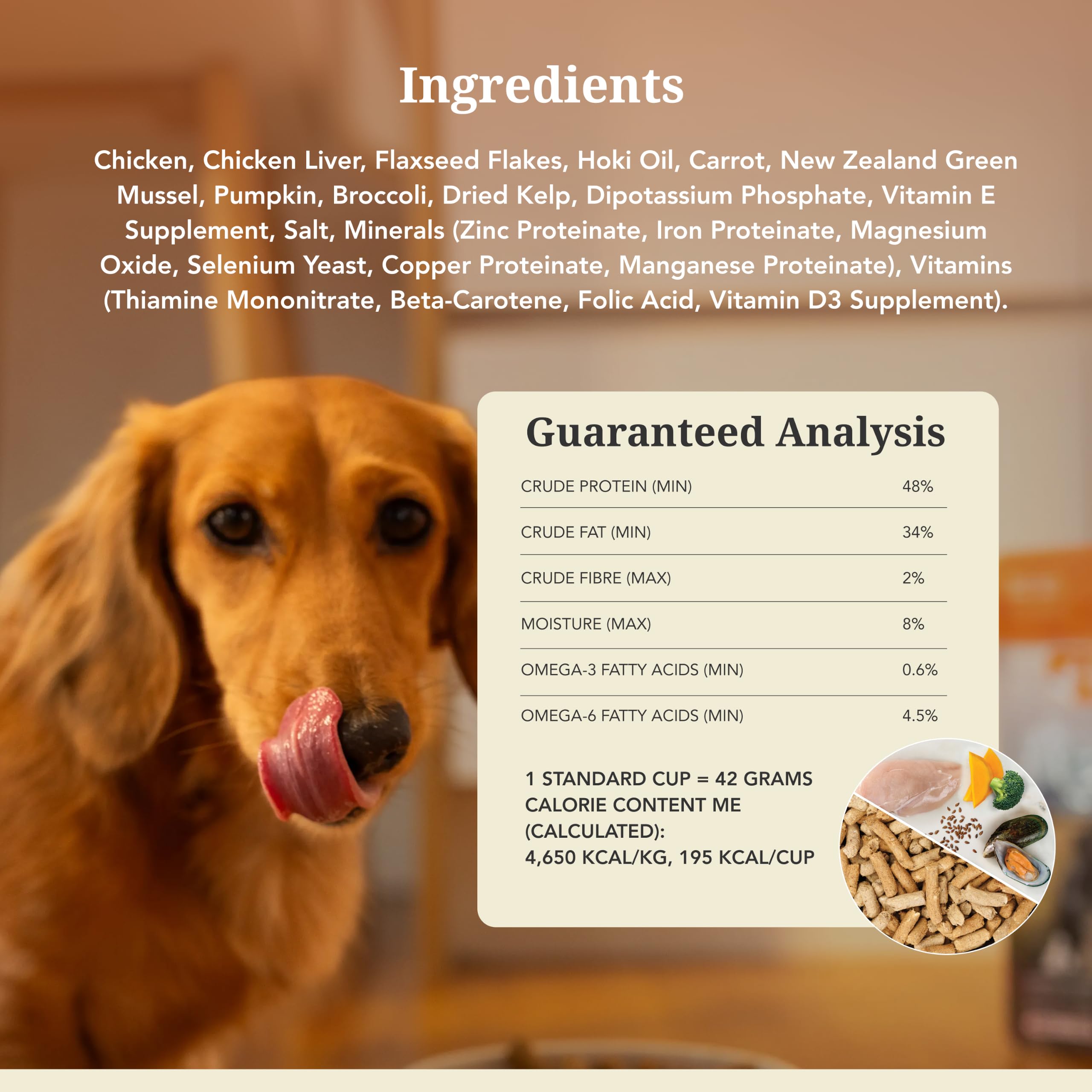 Alternate angled view of the K9 Natural freeze-dried dog food topper pouch.
