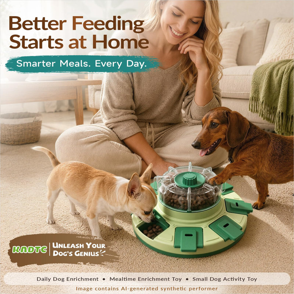 KADTC dog puzzle feeder setup guide and video included with the feeder.