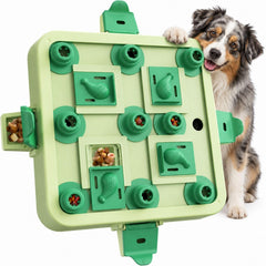 KADTC dog puzzle toy shown from the front.