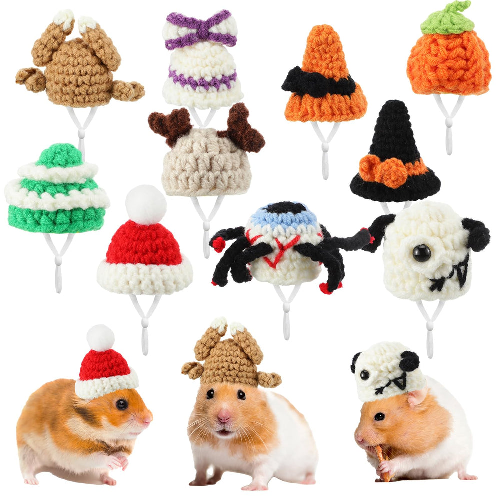 Kajaia mini pet hats shown as a varied 10-piece themed assortment.