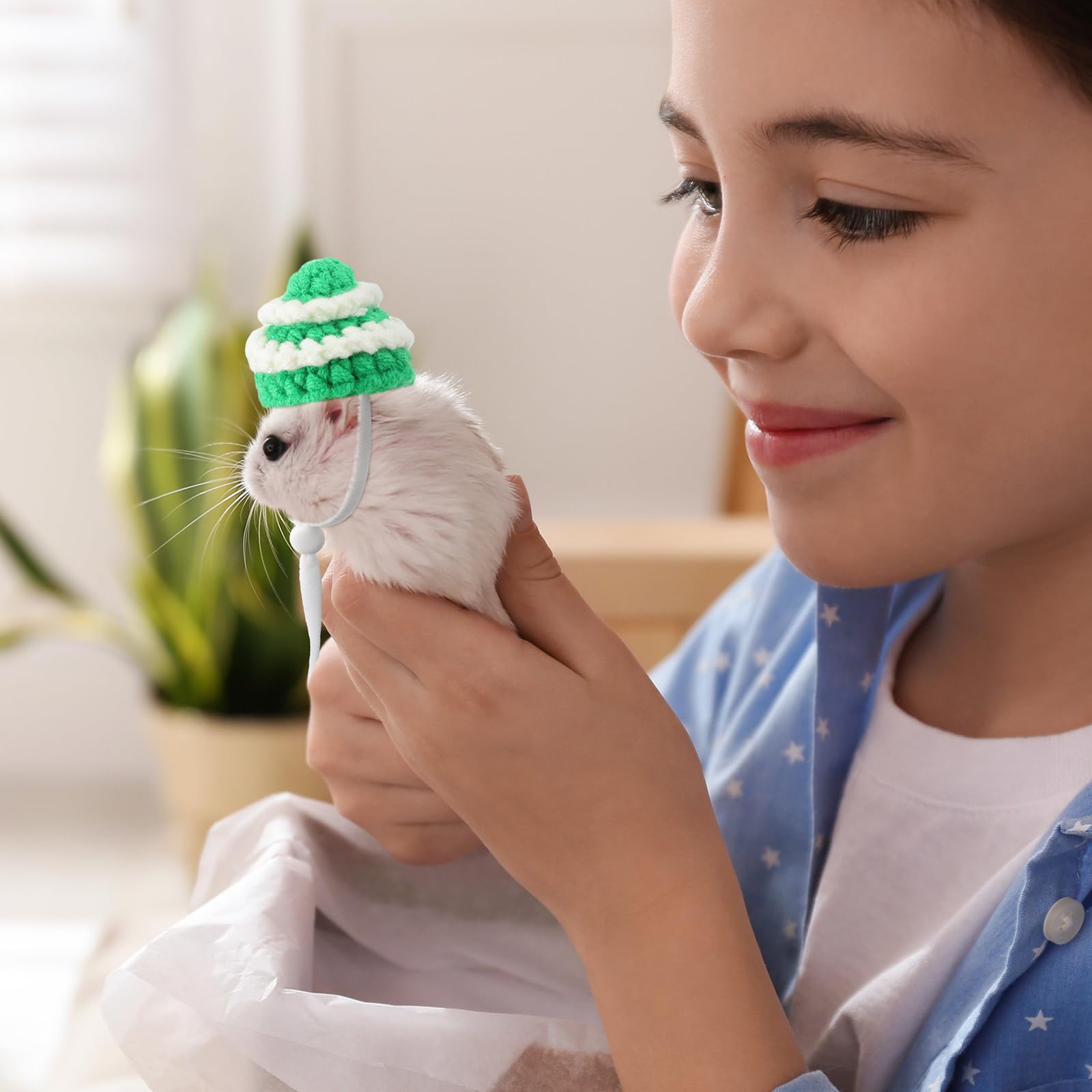 Kajaia mini pet hat styled as a costume accessory for a small animal.