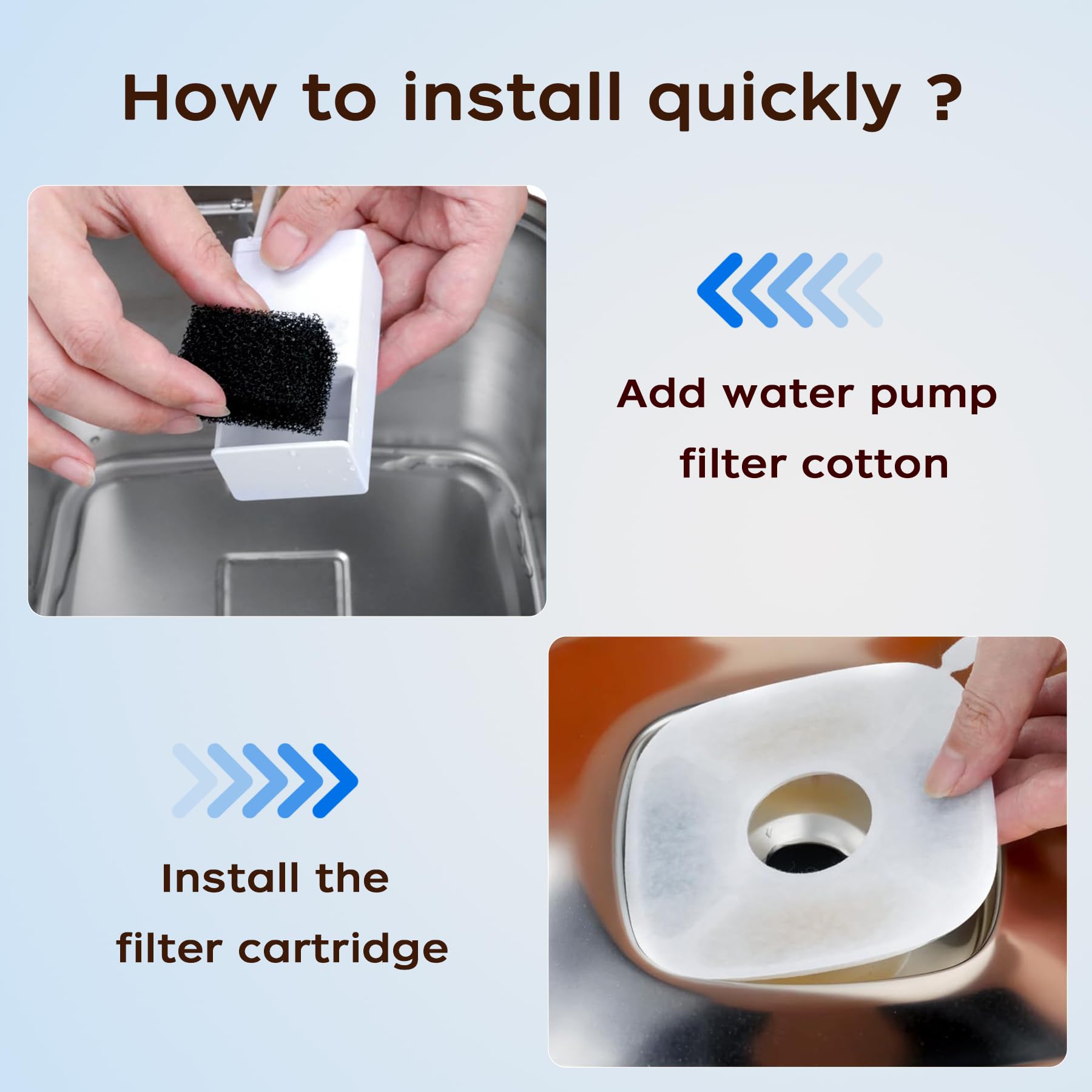 KANCHOU Cat Water Fountain Filter cartridge shown from another angle.