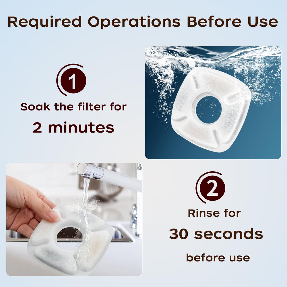 KANCHOU Cat Water Fountain Filter shown in a compatible Veken fountain.