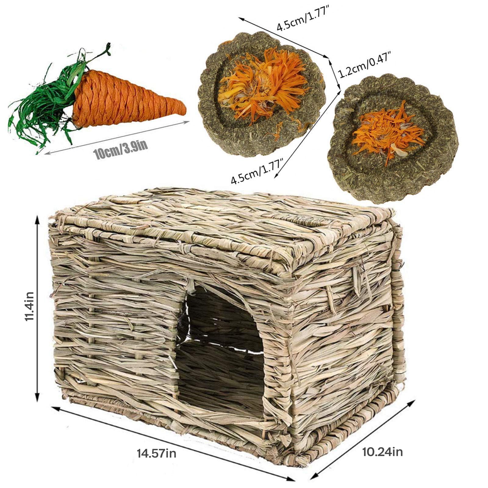 kathson Rabbit Grass House folded flat for use as a mat.